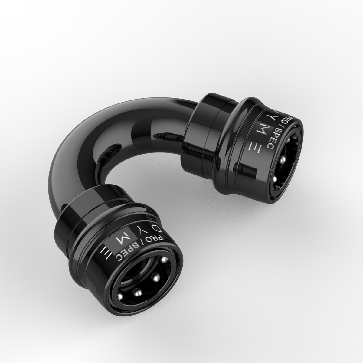 Dyme PRO/SPEC black 180-degree NPT adapter fitting