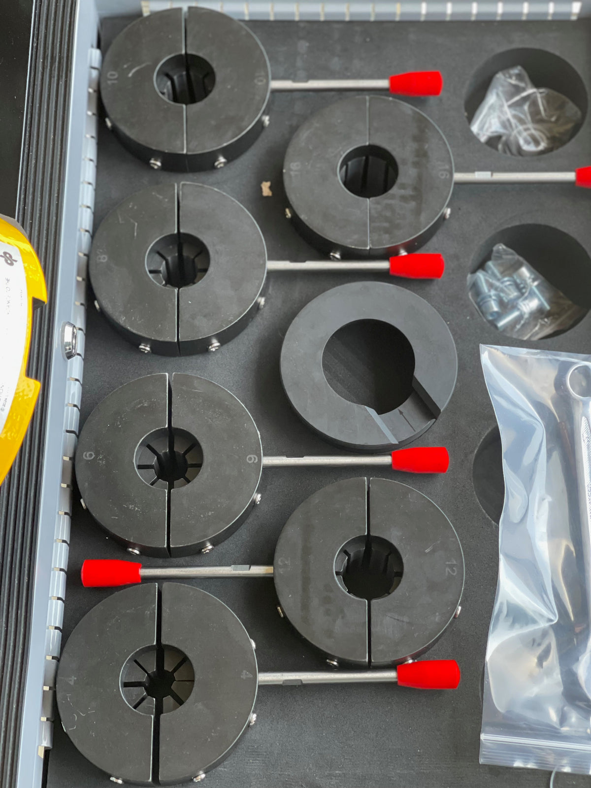 Dyme PRO/SPEC AN adapters in a foam storage case