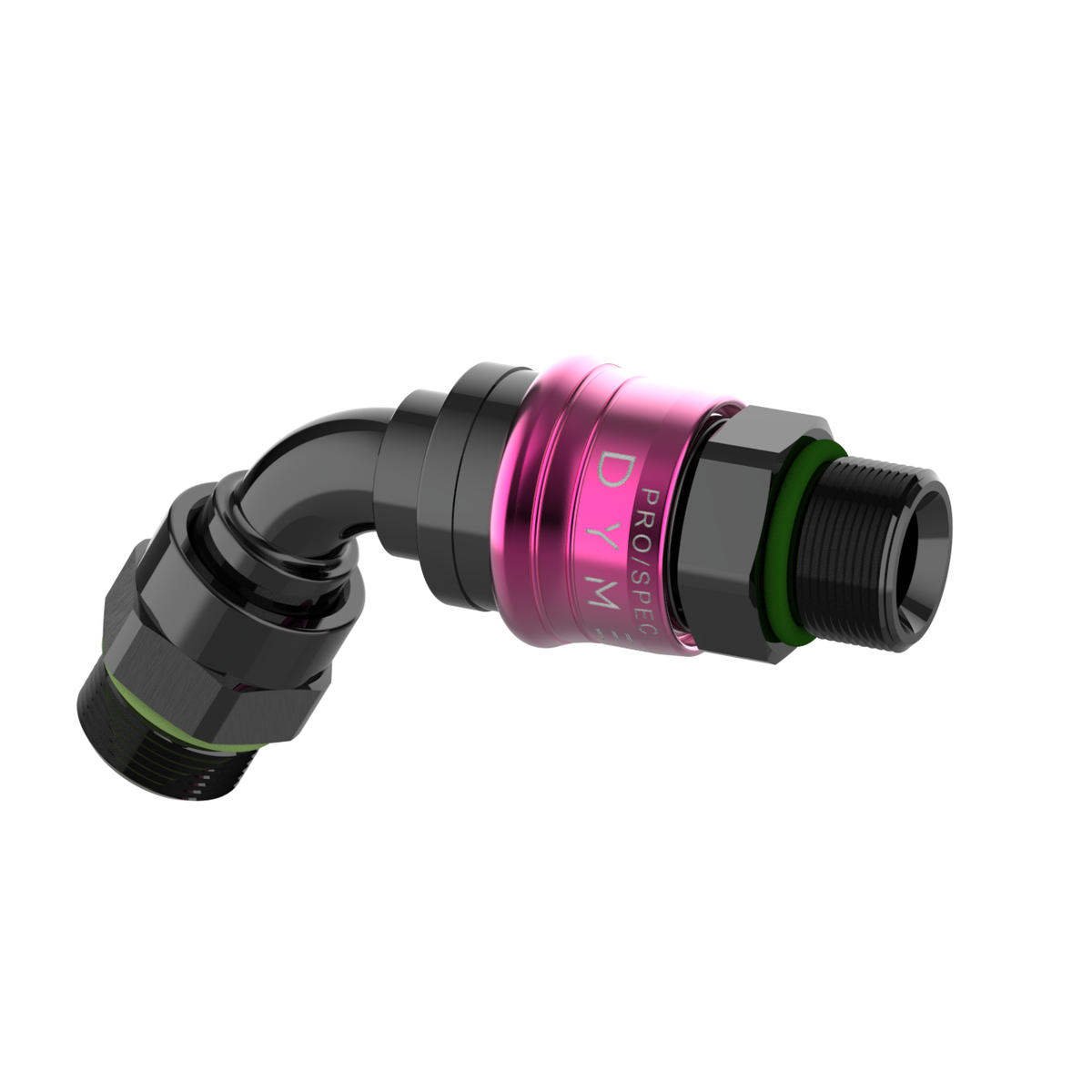 Dyme Superstrasse-C angled crimp fitting for E85 hose