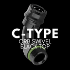Dyme C-Type ORB swivel black top crimp hose fitting