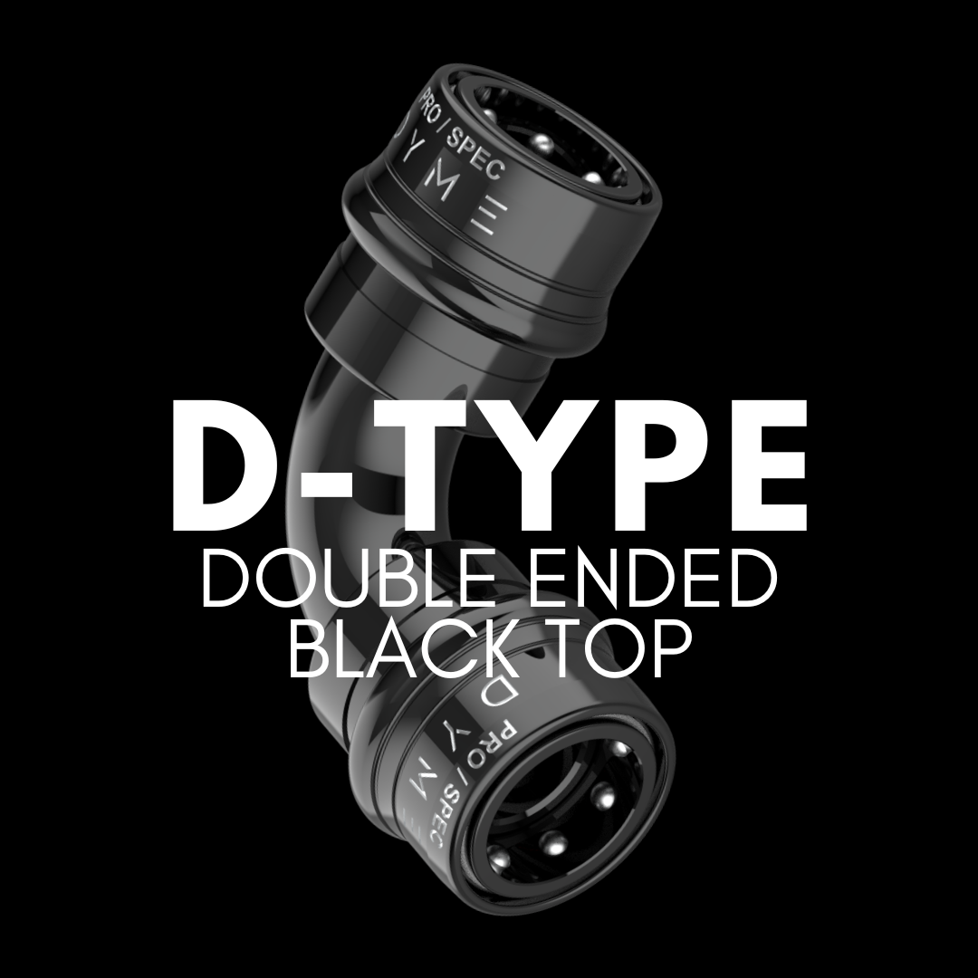 Dyme D-Type Double Ended Black Top NPT Adapter