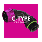 Dyme C-Type ORB Swivel crimp fitting for E85 hose.