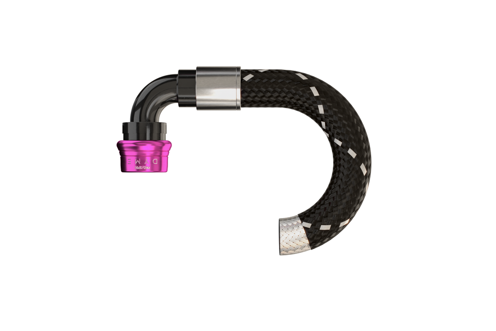 Dyme SUPERLEGGERA Carbon PTFE hose with pink fitting