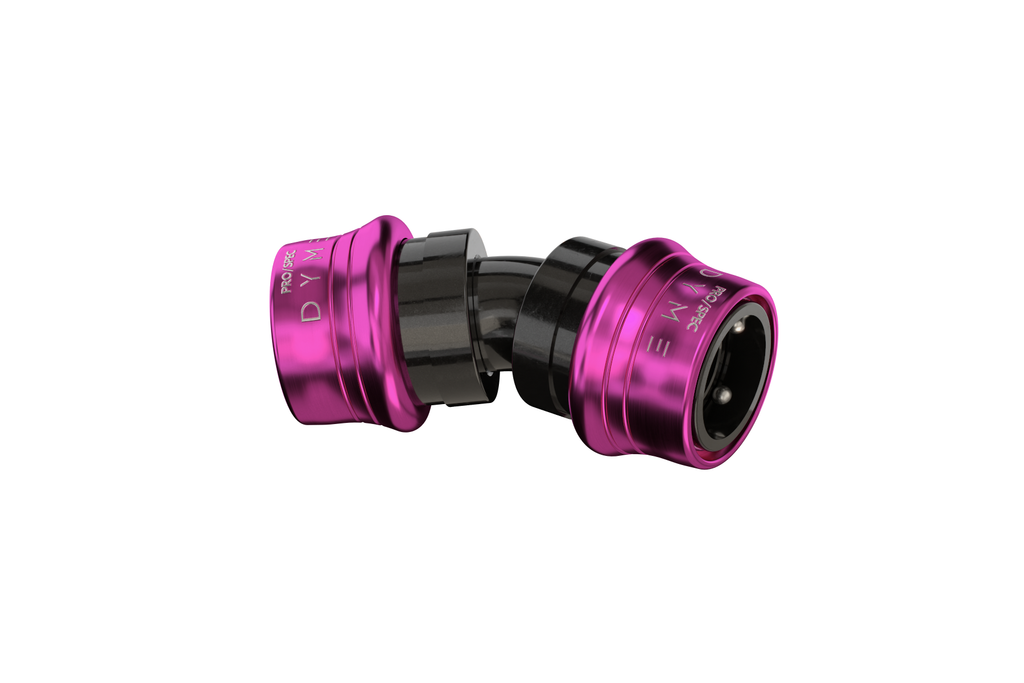 Dyme Superleggera carbon PTFE hose fitting in purple