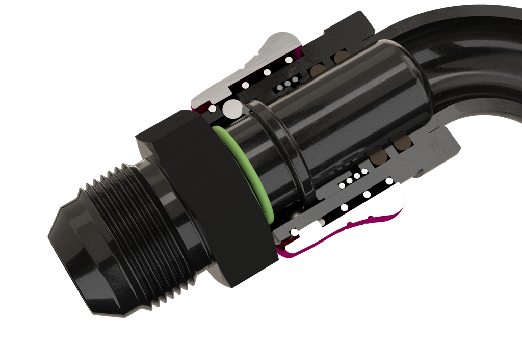 Dyme SUPERSTRASSE-C crimp type hose fitting cross-section