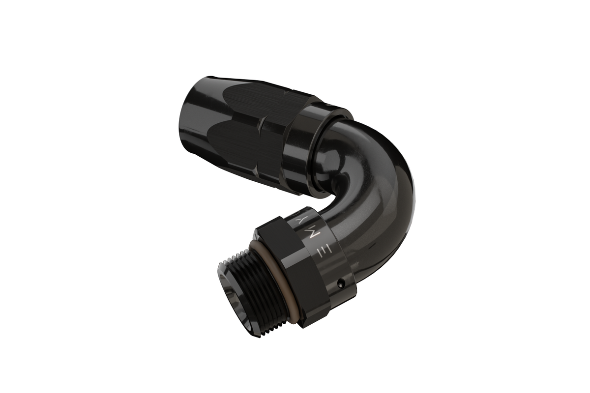 Dyme PRO 90-degree NPT adapter in black finish