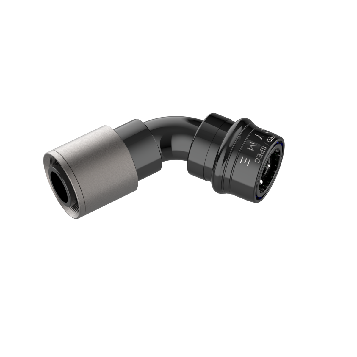 Dyme SUPERLEGGERA 45-degree carbon PTFE hose fitting