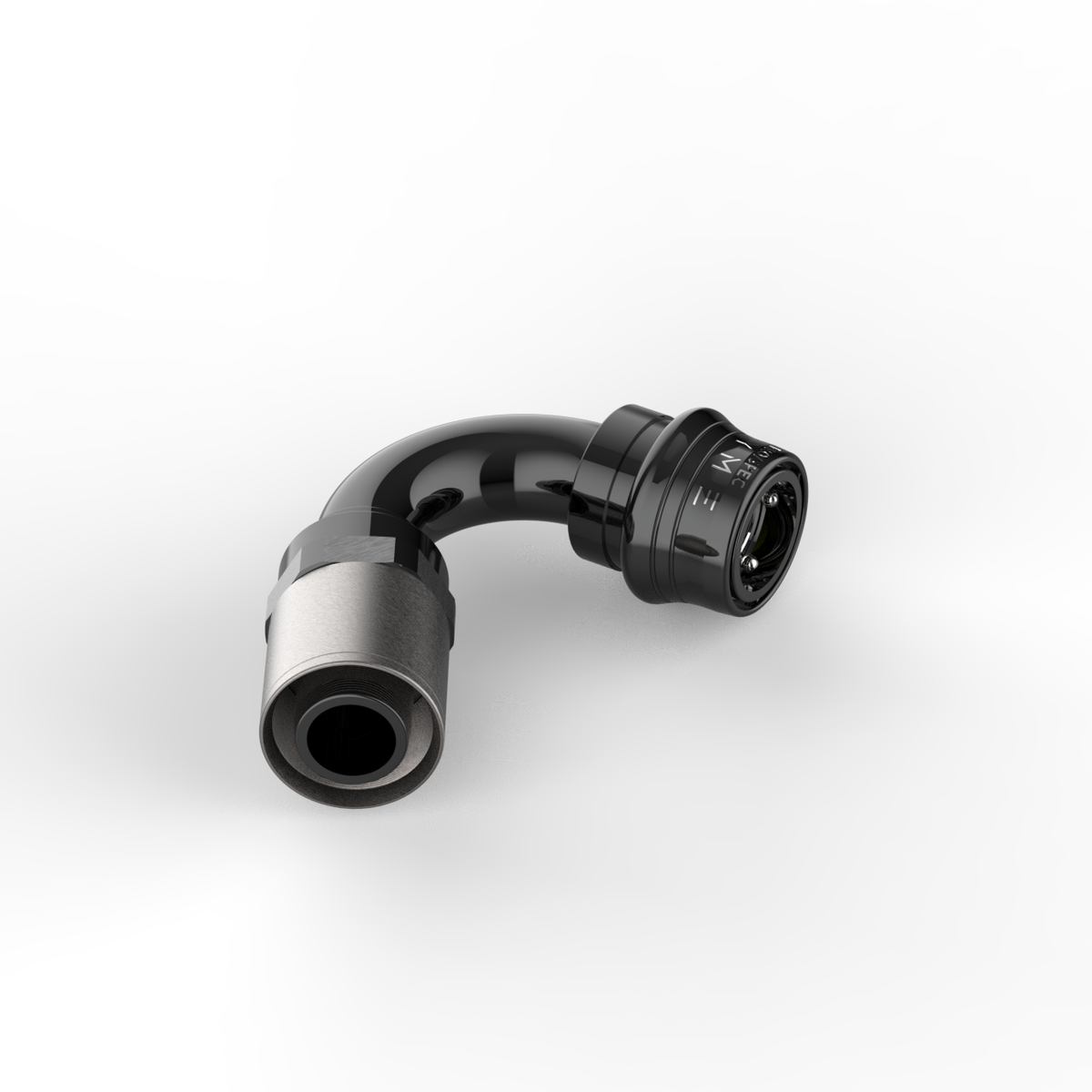 90-degree Dyme PRO AN adapter hose end fitting