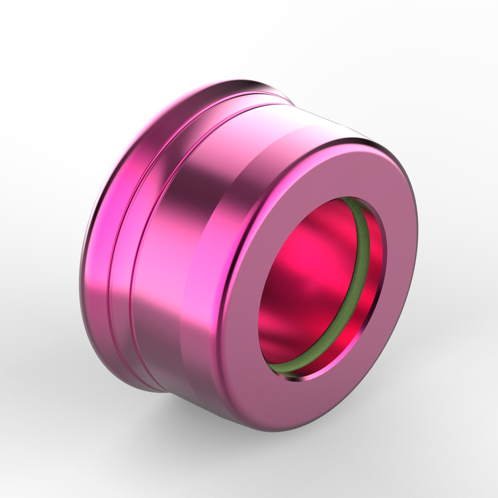Pink Dyme SUPERSTRASSE-C crimp fitting for E85 hose