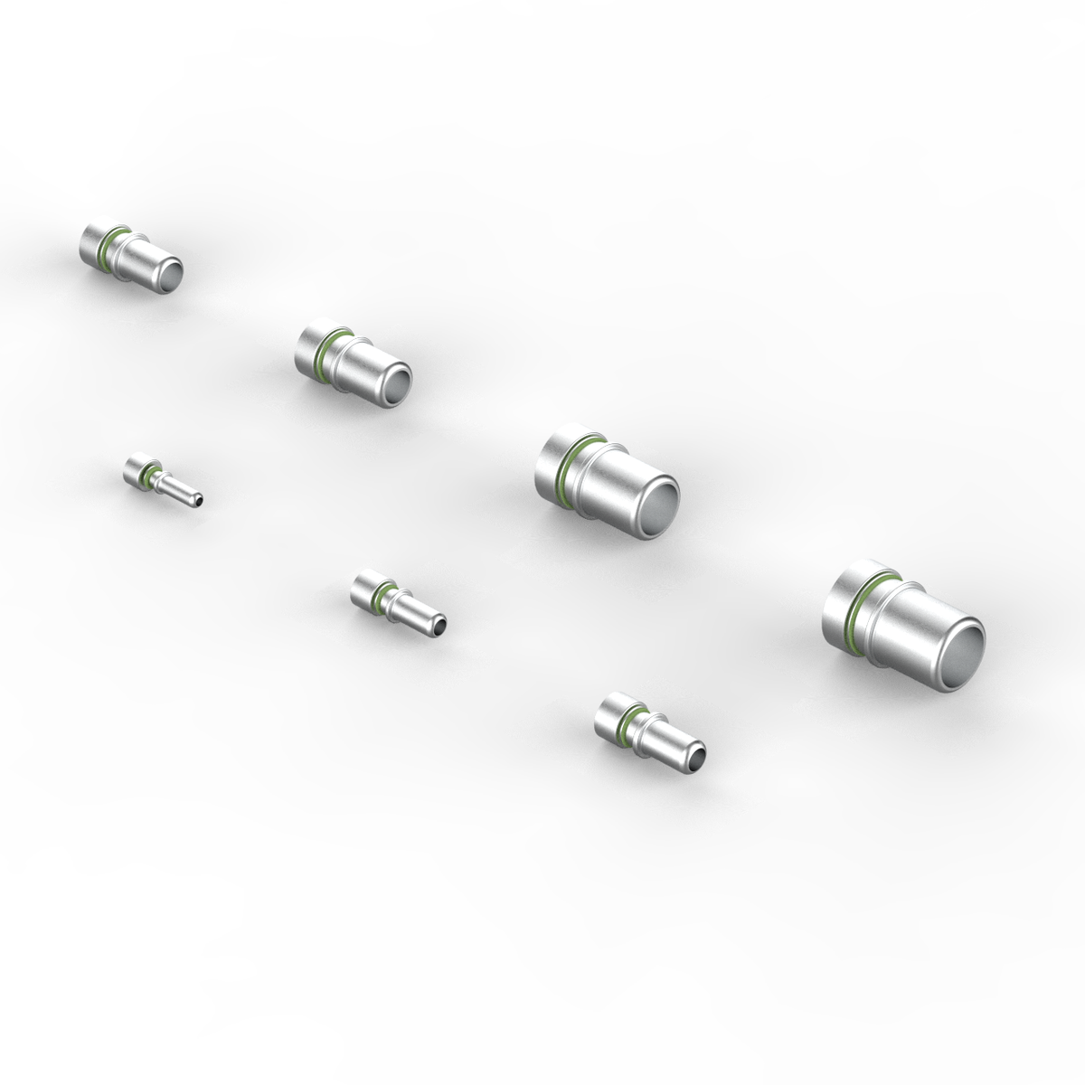 Array of Dyme PRO/SPEC AN Adapters in various sizes