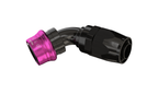 Dyme SUPERLEGGERA 45-degree hose fitting with pink collar