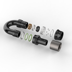 Exploded view of Dyme PRO/SPEC AN Adapters assembly.