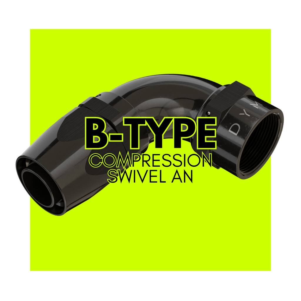 Dyme B-Type Compression Swivel AN fitting for E85 hose