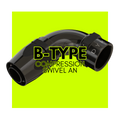 Dyme B-Type Compression Swivel AN fitting for E85 hose