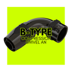 Dyme B-Type Compression Swivel AN fitting for E85 hose