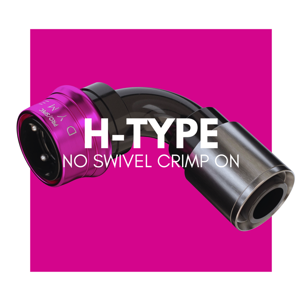 H-Type no swivel crimp on for Superleggera carbon hose