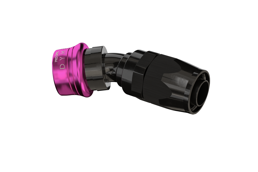 Dyme SUPERLEGGERA hose end with pink and black finish