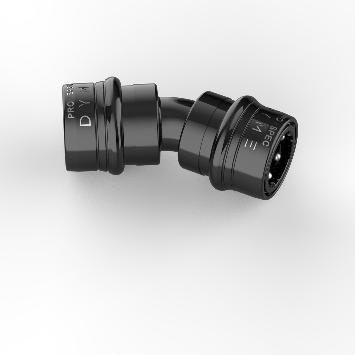 Black Dyme PRO/SPEC angled NPT adapter fitting