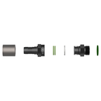 Exploded view of Dyme PRO/SPEC NPT adapter components