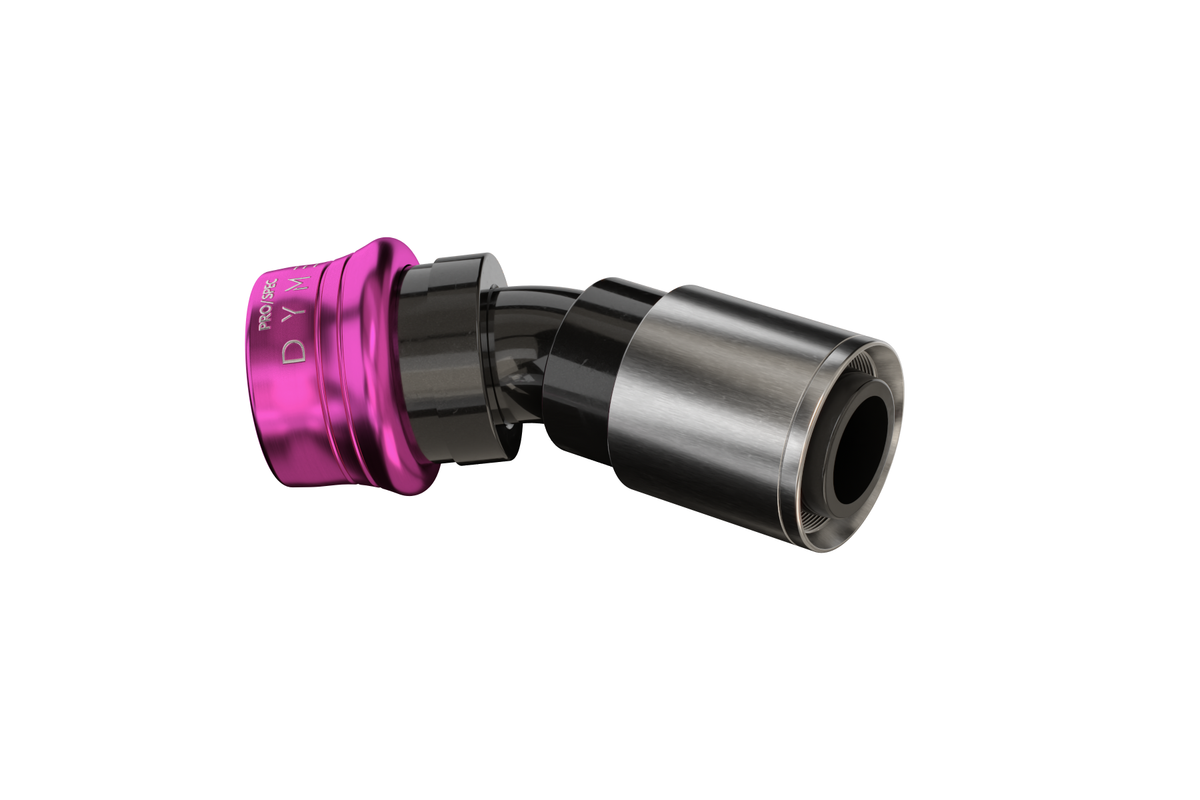 Dyme PRO/SPEC NPT adapter with pink and black finish