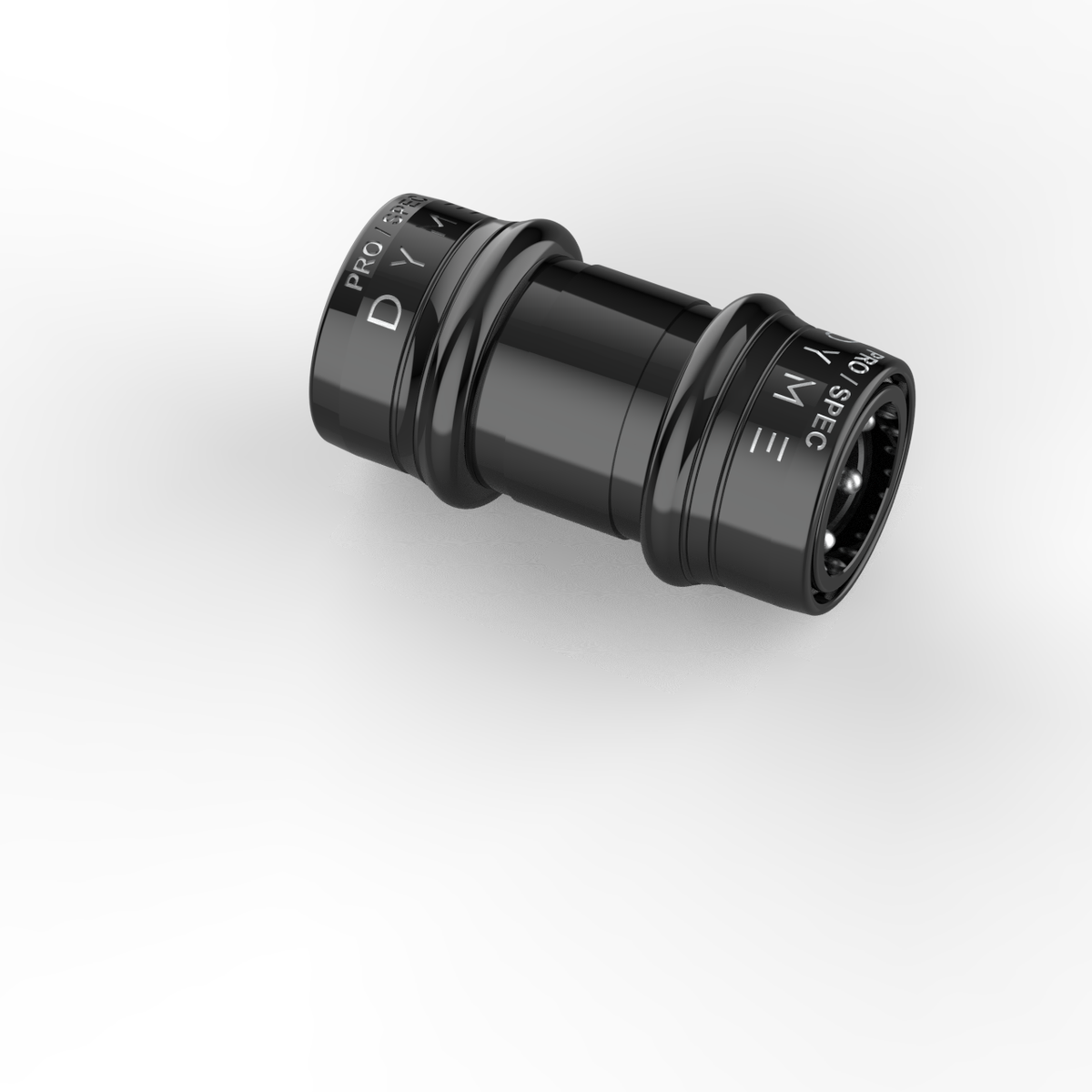 Dyme PRO/SPEC black NPT adapter on a white background