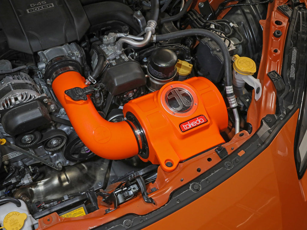 aFe Takeda Momentum Orange Edition Cold Air Intake System w/ Black Pro 5R Filter - Toyota GR86/ Subaru BRZ 2022-2026