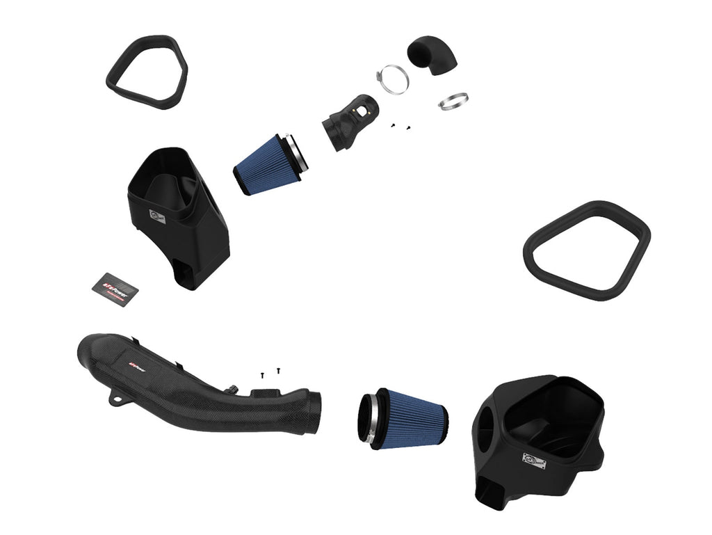 aFe Track Series Carbon Fiber Cold Air Intake System w/ Pro 5R Filters - BMW M2 Competition (F87) 2019-2021/M3/M4 (F80/82/83) 2015-2020