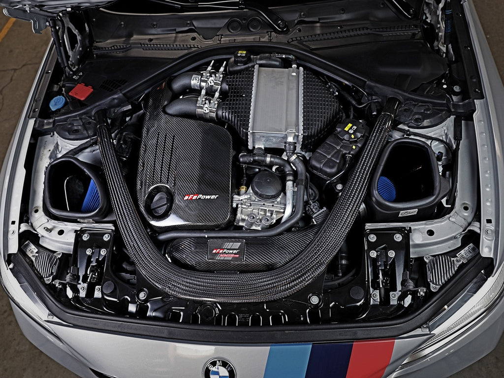 aFe Track Series Carbon Fiber Cold Air Intake System w/ Pro 5R Filters - BMW M2 Competition (F87) 2019-2021/M3/M4 (F80/82/83) 2015-2020