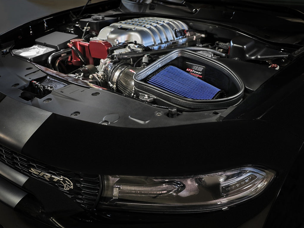 aFe Track Series Carbon Fiber Cold Air Intake System w/ Pro 5R Filter - Dodge Charger SRT Hellcat Redeye 2021-2023
