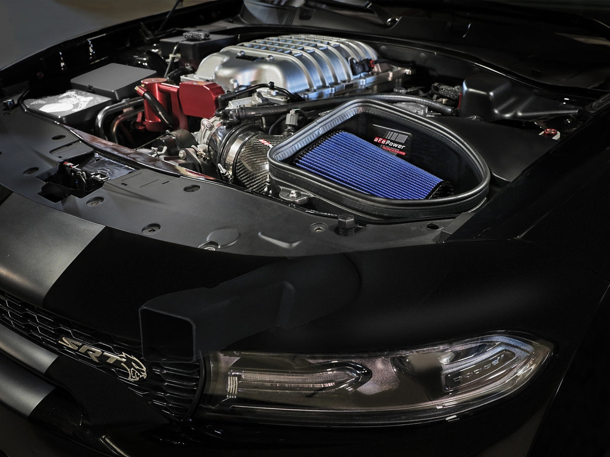 aFe Track Series Carbon Fiber Cold Air Intake System w/ Pro 5R Filter - Dodge Charger SRT Hellcat Redeye 2021-2023