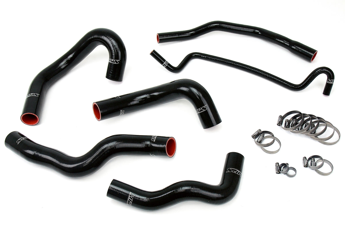 HPS Performance High Temp Reinforced Silicone Radiator Coolant Hose Kit Black 57-1013-BLK