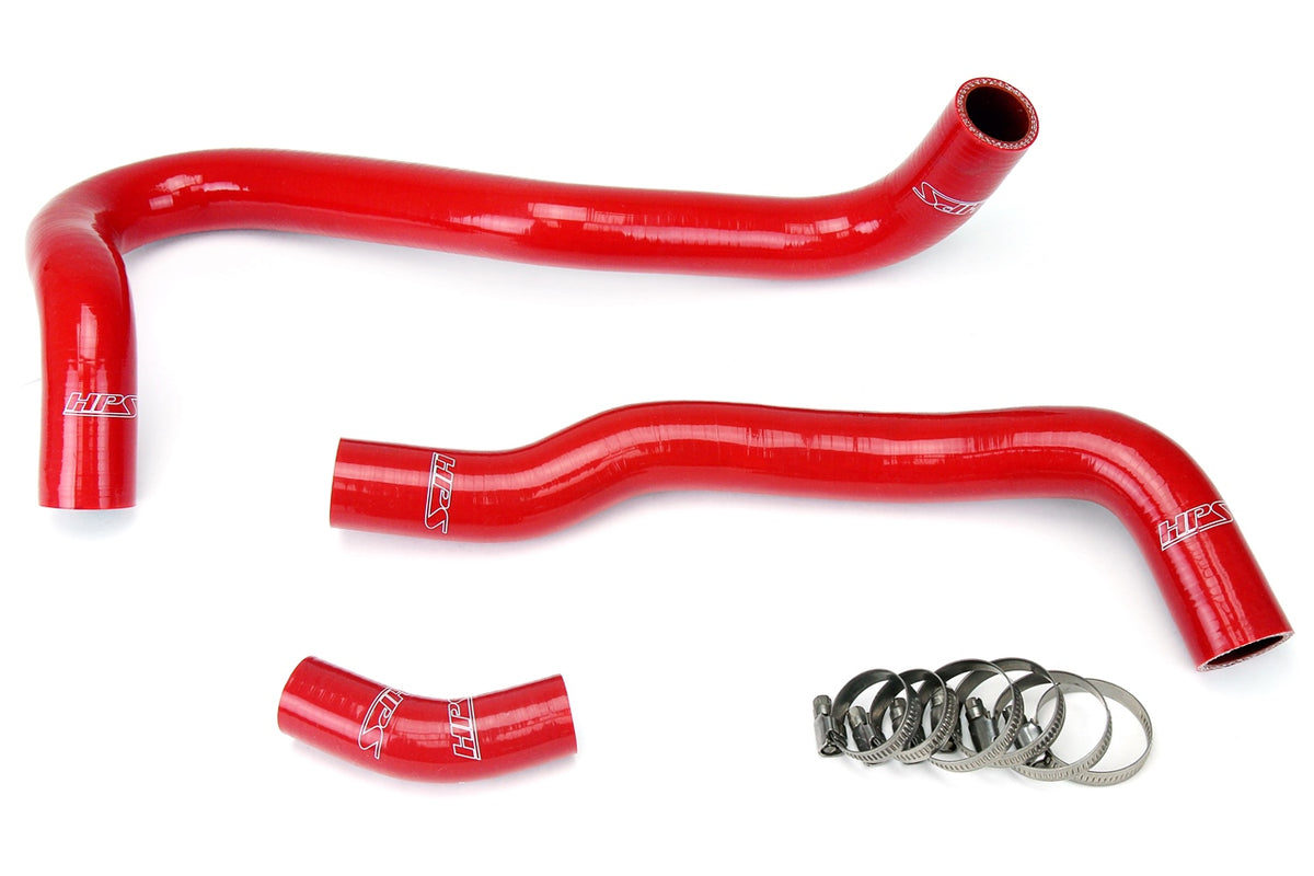 HPS Performance High Temp Reinforced Silicone Radiator Coolant Hose Kit Red 57-1021-RED