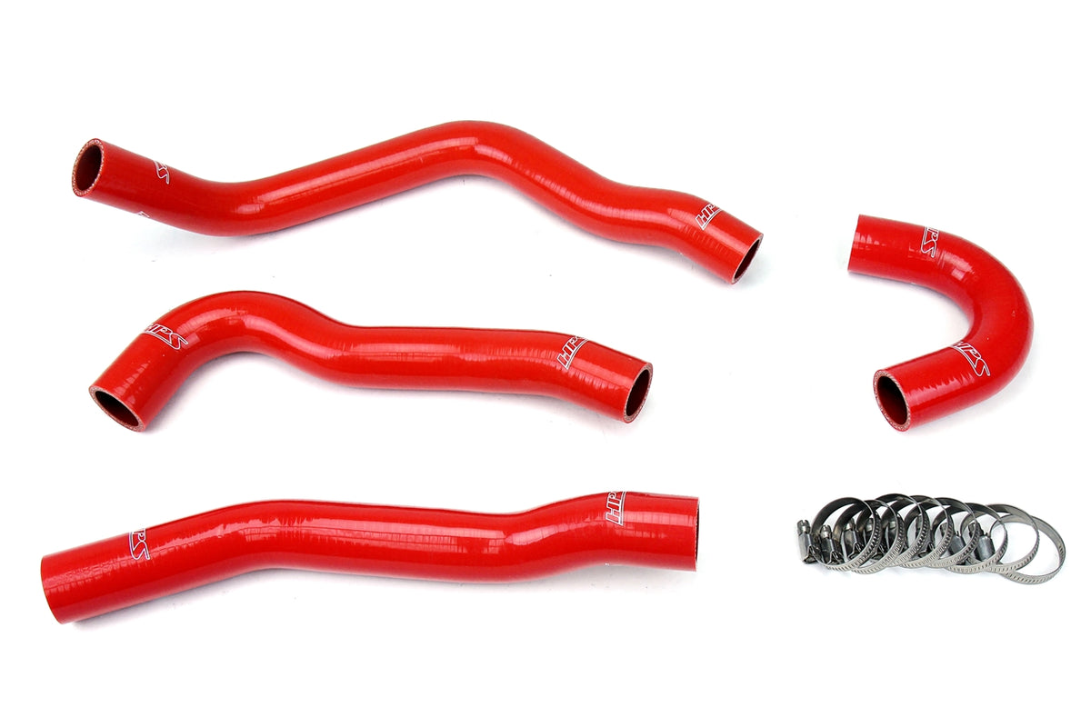 HPS Performance High Temp Reinforced Silicone Radiator Coolant Hose Kit Red 57-1043-RED