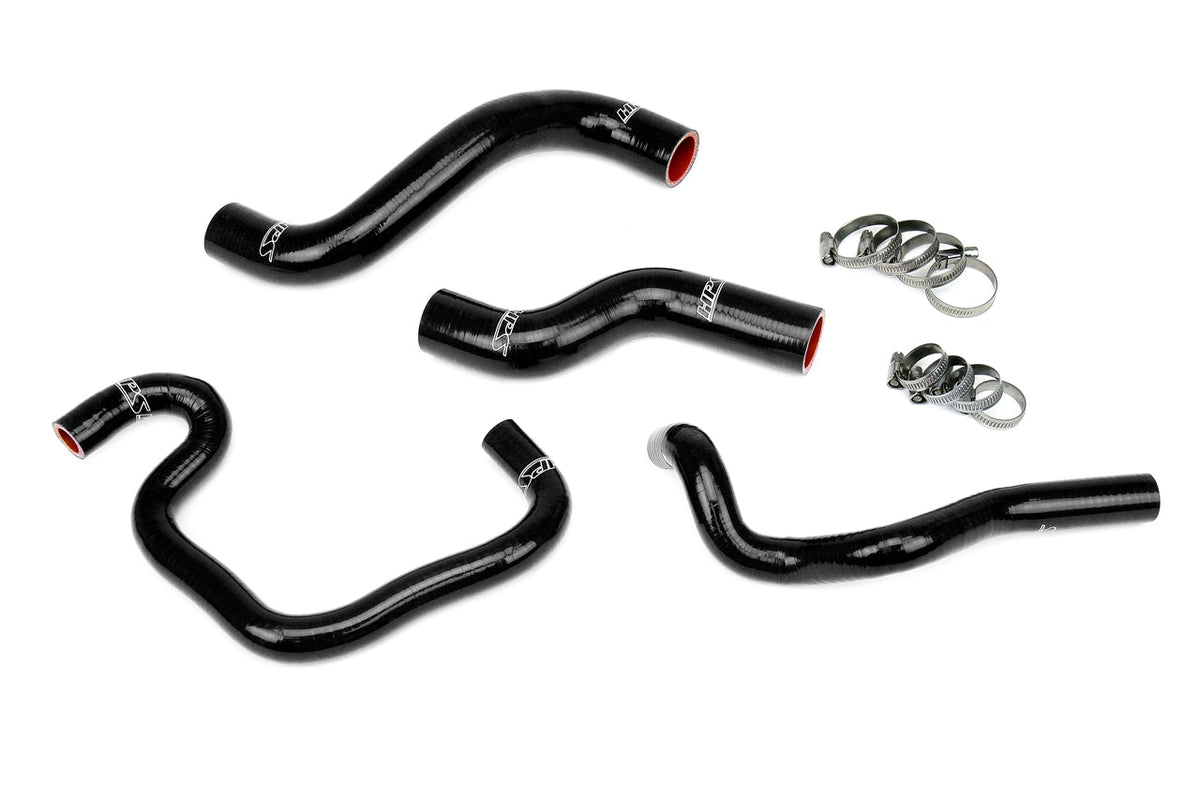 HPS Performance High Temp Reinforced Silicone Radiator and Heater Coolant Hose Kit Black 57-1080-BLK