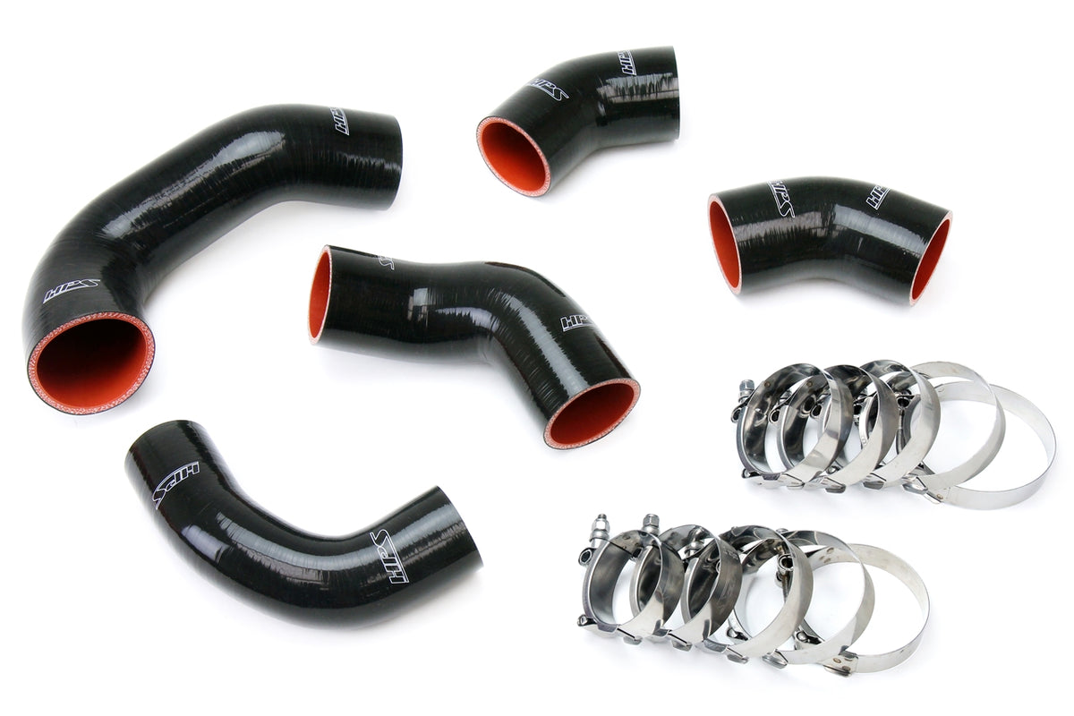 HPS Performance High Temp Reinforced Silicone Intercooler Hose Boots Kit Black 57-1227-BLK
