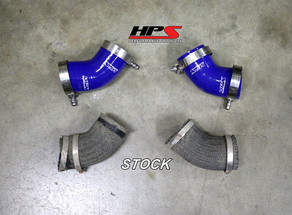 HPS Performance High-Temp Reinforced Silicone Intercooler Hose Boots Kit (Black) - Mitsubishi Lancer EVO 8 9 MR US-Spec (2003-2007)