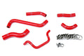 HPS Performance High Temp Reinforced Silicone Radiator Coolant Hose Kit Red 57-1242-RED