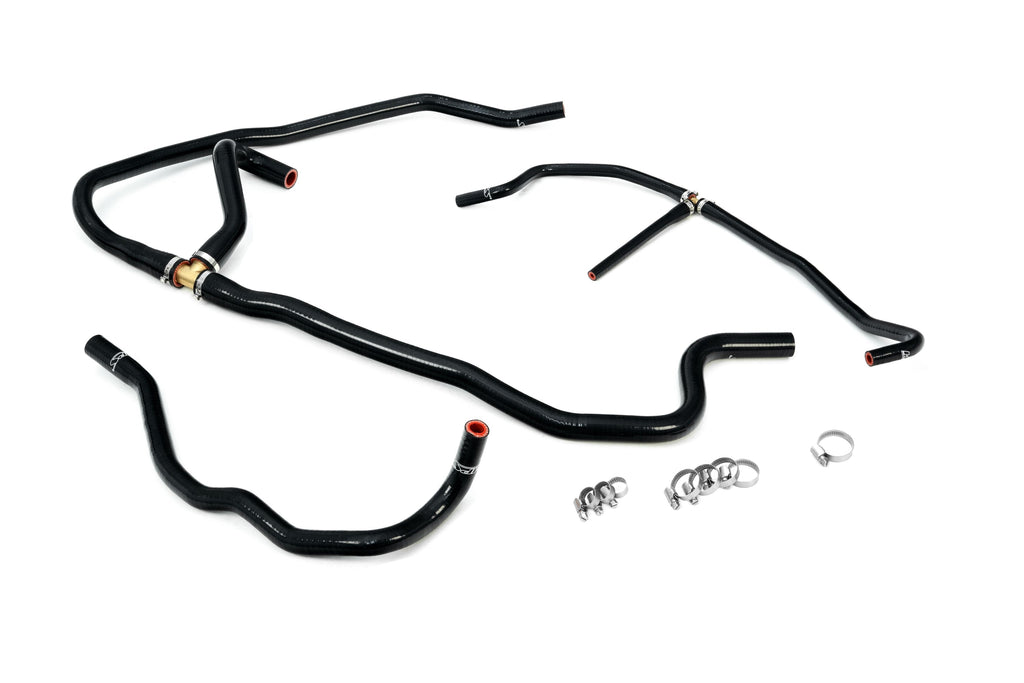 HPS Performance High Temp Reinforced Silicone Heater Coolant Hose Kit Black 57-1277H-BLK