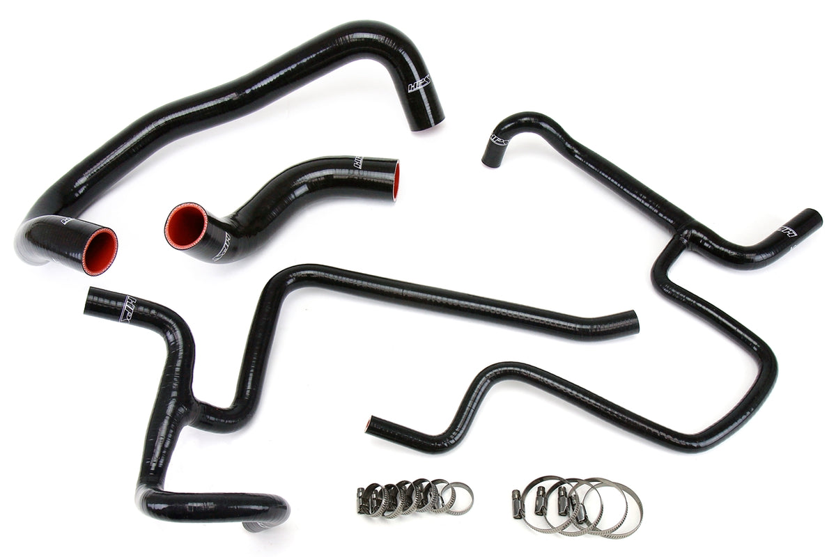 HPS Performance High Temp Reinforced Silicone Radiator and Heater Coolant Hose Kit Black 57-1327-BLK