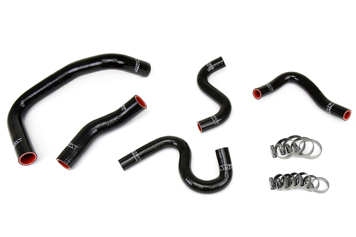 HPS Performance High Temp Reinforced Silicone Radiator and Heater Coolant Hose Kit Black 57-1337-BLK