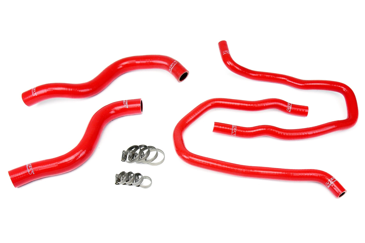 HPS Performance High Temp Reinforced Silicone Radiator and Heater Coolant Hose Kit Red 57-1387-RED