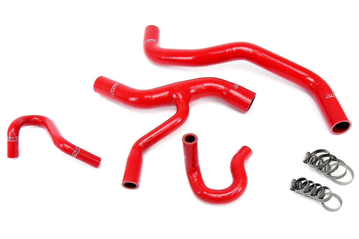 HPS Performance High Temp Reinforced Silicone Radiator and Heater Coolant Hose Kit Red 57-1416-RED