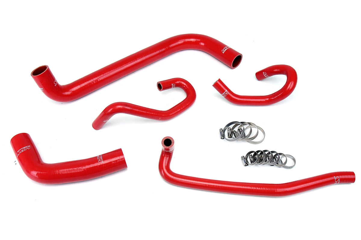 HPS Performance High Temp Reinforced Silicone Radiator and Heater Coolant Hose Kit Red 57-1425-RED