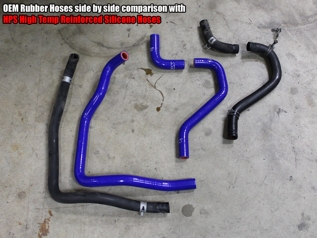 HPS Performance High Temp Reinforced Silicone Heater Coolant Hose Kit, Blue, 57-1430-BLUE