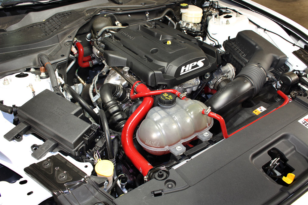 HPS Performance High-Temp Reinforced Silicone Radiator and Heater Coolant Hose Kit (Red) - Ford Mustang Ecoboost (2015-2019)