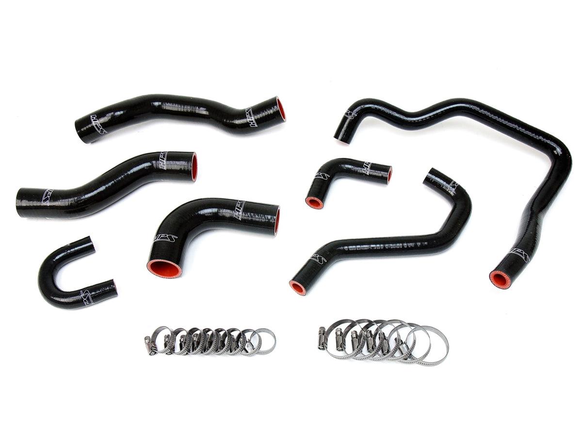 HPS Performance High Temp Reinforced Silicone Radiator and Heater Coolant Hose Kit Black 57-1478-BLK
