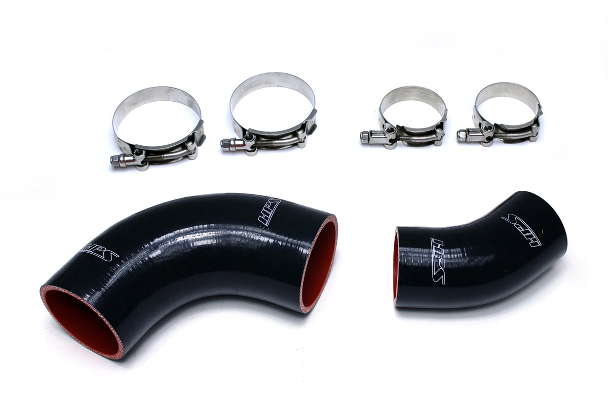 HPS Performance High Temp Reinforced Silicone Intercooler Hose Boots Kit Black 57-1486-BLK