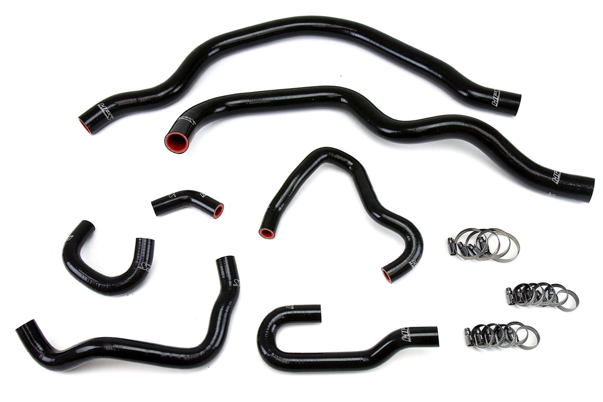 HPS Performance High Temp Reinforced Silicone Radiator and Heater Coolant Hose Kit Black 57-1489-BLK