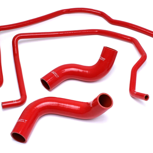 HPS Performance High Temp Reinforced Silicone Radiator and Heater Coolant Hose Kit Red 57-1498-RED