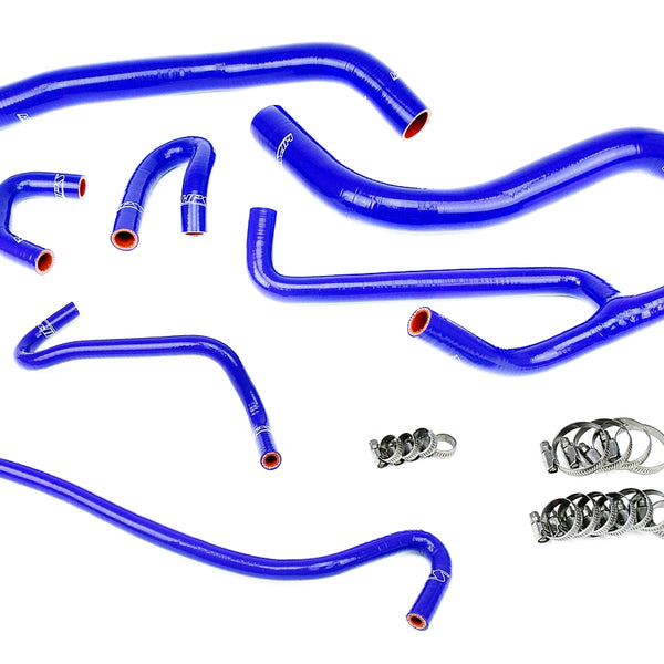 HPS Performance High Temp Reinforced Silicone Radiator and Heater Coolant Hose Kit Blue 57-1506-BLUE